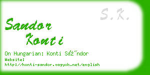 sandor konti business card